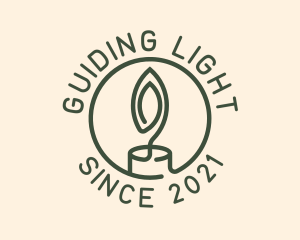 Round Candle Light logo design