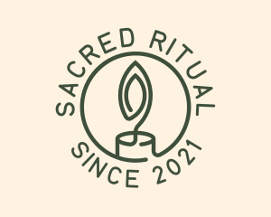 Round Candle Light logo design