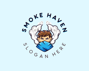 Smoking Vaping Man  logo design