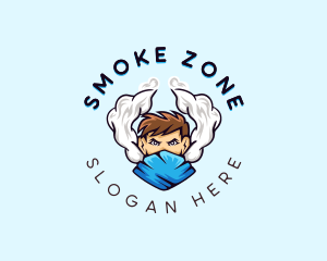 Smoking Vaping Man  logo design