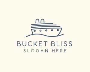 Boat Cruise Ship Logo