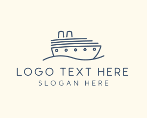 Boat Cruise Ship Logo