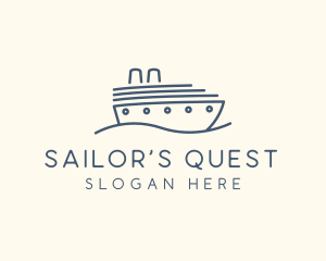 Boat Cruise Ship logo design