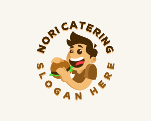 Fast Food Burger Guy logo design