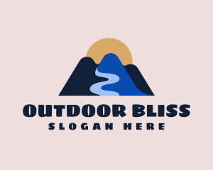 Mountain River Outdoor Tour logo design