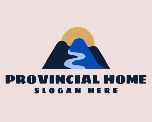 Mountain River Outdoor Tour logo design