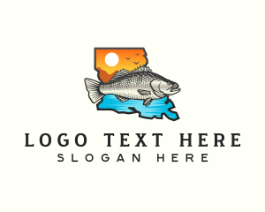 Louisiana White Perch Fish logo