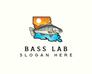 Louisiana White Perch Fish logo design