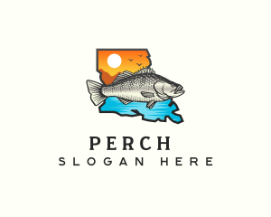 Louisiana White Perch Fish logo design