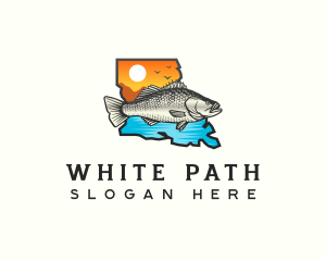 Louisiana White Perch Fish logo