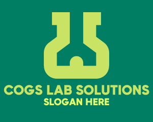 House Flask Lab logo design