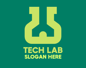 House Flask Lab logo design