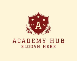 School Wreath Shield Academy logo design