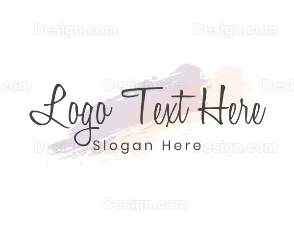 Feminine Signature Wordmark Logo