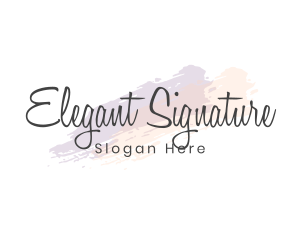 Feminine Signature Wordmark logo design