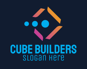 Moving Cube Techno logo design