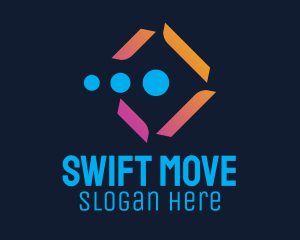 Moving Cube Techno logo design