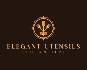 Utensils Kitchen Restaurant logo design