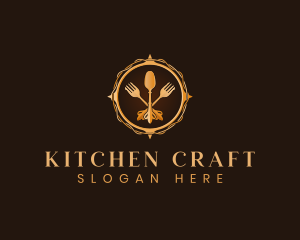 Utensils Kitchen Restaurant logo design