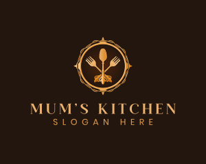 Utensils Kitchen Restaurant logo design