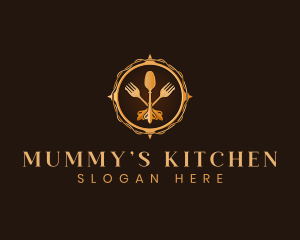 Utensils Kitchen Restaurant logo design