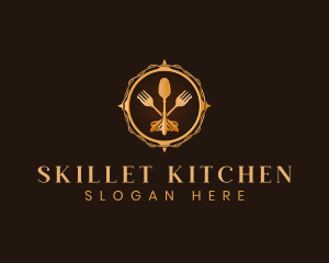 Utensils Kitchen Restaurant logo design