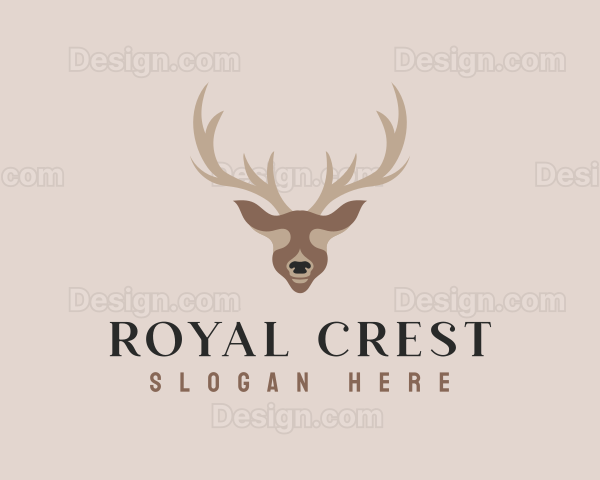 Antler Deer Hunting Logo