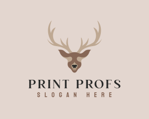 Antler Deer Hunting Logo