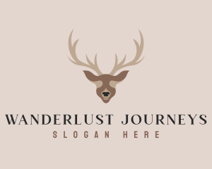 Antler Deer Hunting Logo