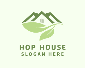 House Gardening Leaf logo design