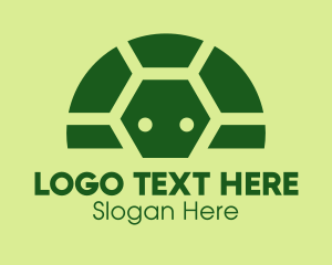 Geometric Green Turtle  logo