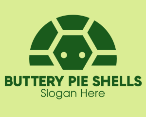 Geometric Green Turtle  logo design