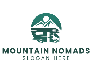 Mountain Camper Van Vehicle logo design