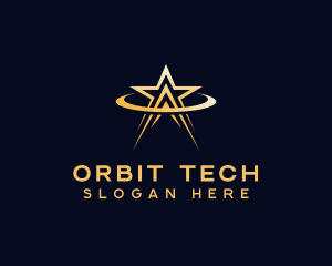 Orbit Arrow Star logo design