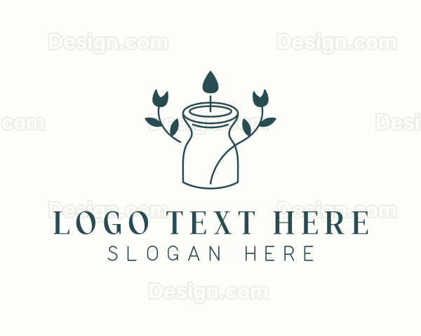 Floral Candle Holder Logo