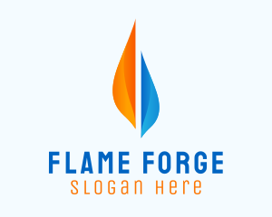 Water Fire Energy logo design