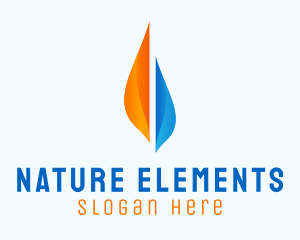 Water Fire Energy logo design