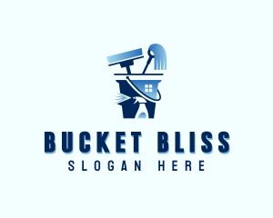 Bucket Housekeeping Cleaner logo design