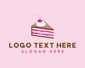 Cherry Cake Dessert logo design