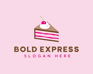 Cherry Cake Dessert logo design