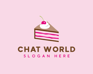 Cherry Cake Dessert logo design