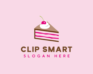 Cherry Cake Dessert logo design