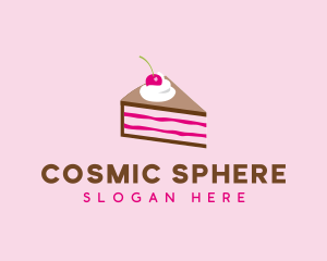 Cherry Cake Dessert logo design