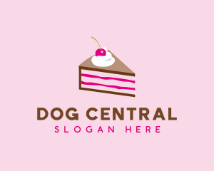 Cherry Cake Dessert logo design