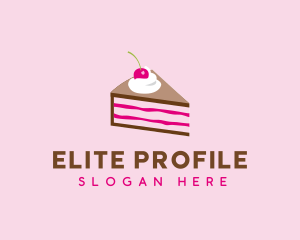 Cherry Cake Dessert logo design