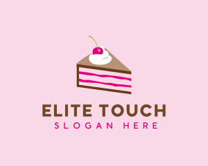 Cherry Cake Dessert logo design