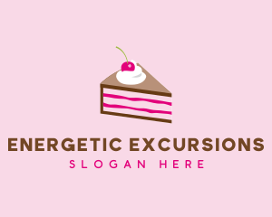 Cherry Cake Dessert logo design