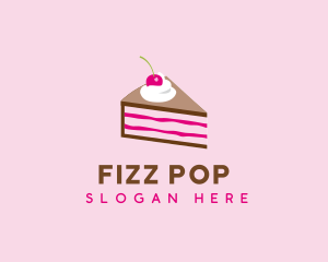 Cherry Cake Dessert logo design