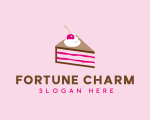 Cherry Cake Dessert logo design