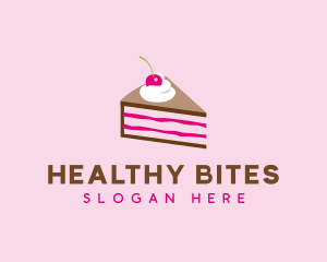 Cherry Cake Dessert logo design